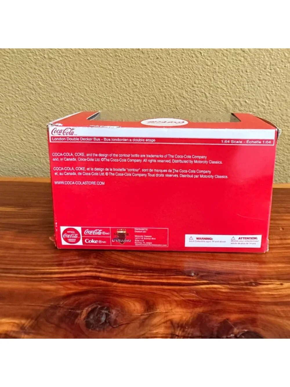 Coca-Cola London Double Decker Bus Diecast Model 1:64 Scale